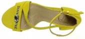 Kožené spoločenské sandále DSA002 OLIVIA SHOES 8941 - žlté