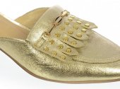 Dámske kožené vsuvky Olivia Shoes DSL033 - 9636 - zlaté