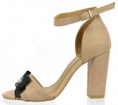 Dámske kožené sandálky Olivia Shoes  DSA048 - 9738 - pudrové