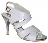 Dámske spoločenské kožené sandálky PRIMA 9752 - biele