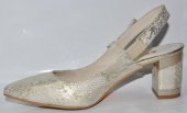 Dámske kožené spoločenské sandálky JT2070 - 10628 - zlaté