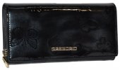 Dámska kožená peňaženka 11117 - čierna lak