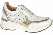 Dámske kožené tenisky Olívia Shoes DTE 3304 - 11338 - bielo zlaté