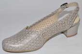 Dámske kožené sandálky 11436 - béžové