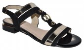 Dámske kožené sandálky Olivia Shoes 11514 - čierne