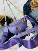 Dámska kožená crossbody kabelka - ľadvinka  Massimo Conti 11592 - fialová