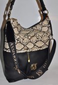 Dámska kabelka Massimo Conti 11606 - čierna so zvieracím motívom