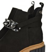 Dámske kožené kotniky Olivia Shoes 2305 - 11653 - čierne