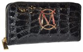 Dámska kožená peňaženka Massimo Conti 11740 - čierna kroko