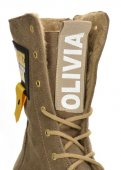 Dámske kožené zateplené členkové čižmy Olivia Shoes  2273 - 11767 - béžové