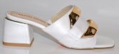 Dámske kožené vsuvky Olivia Shoes 12033 - biele perleťové