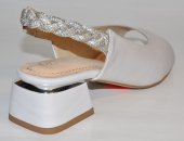 Dámske kožené sandálky Olivia Shoes 12036 - smotanové