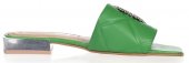 Dámske kožené vsuvky Olivia Shoes 12075 - zelené