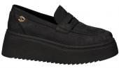 Dámske kožené poltopánky Olivia Shoes 12171 - čierne