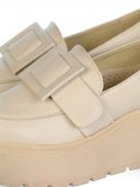 Dámske kožené poltopánky Olivia Shoes 12172 - béžové
