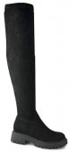 Dámske elastické čižmy nad kolená 12191 - čierne