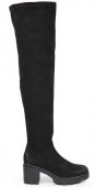Dámske elastické čižmy nad kolená LaFi 12222 - čierne
