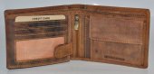 Pánska kožená peňaženka ryba 12294 - hnedá