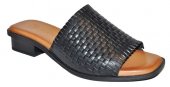 Dámske kožené vsuvky Olivia Shoes 12456 - čierne