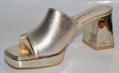 Dámske kožené vsuvky Olivia Shoes 12482 - zlaté