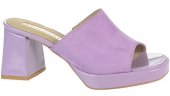 D8mske kožené vsuvky Olivia Shoes 12507 - fialové